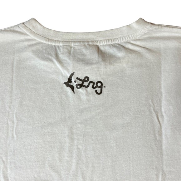 LRG Lifted Research Group Graphic Tree & Bird Design White T-shirt Mens Size Med - Picture 6 of 6